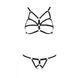 Комплект білизни зі стреп Passion Exclusive ARMANDA SET S/M, black
