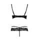 Комплект білизни Passion Exclusive NORTH SET L/XL, black, ліф і трусики з елементами під латекс