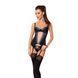 Корсет с пажами GISELE CORSET black XXL/XXXL - Passion Exclusive, трусики