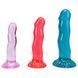 Набір фалоімітаторів Doc Johnson Crystal Jellies - Dong Starter Set - Purple, Pink, Green