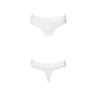 Трусики-бразилиана из хлопка Passion PS005 PANTIES XL, white