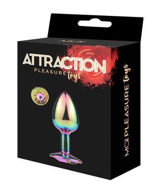 Металлическая анальная пробка MAI Attraction Toys №72 Rainbow