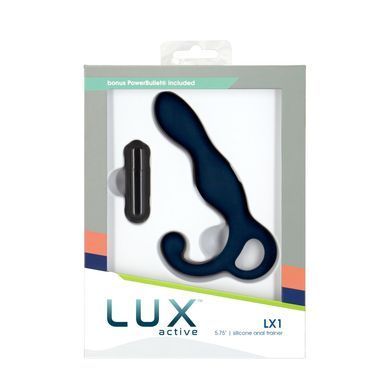 Массажер простаты Lux Active LX1 Anal Trainer 5.75&Prime;, Dark Blue, вибропуля в комплекте