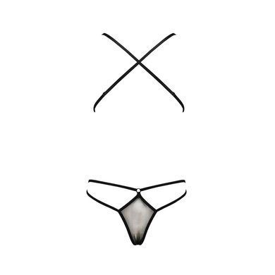 Боди монокини с декольте Passion ERZA BODY S/M, black