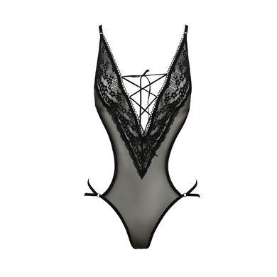 Боди монокини с декольте Passion ERZA BODY S/M, black