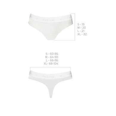 Трусики-бразилиана из хлопка Passion PS005 PANTIES XL, white