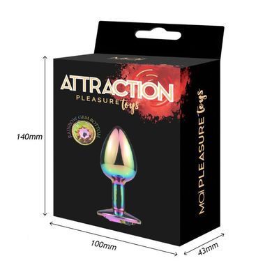 Металлическая анальная пробка MAI Attraction Toys №72 Rainbow