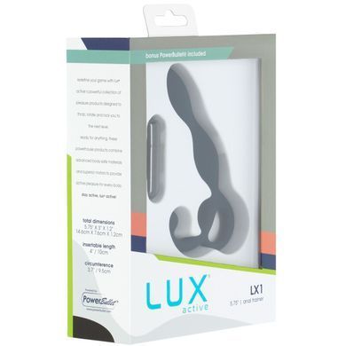 Массажер простаты Lux Active LX1 Anal Trainer 5.75&Prime;, Dark Blue, вибропуля в комплекте