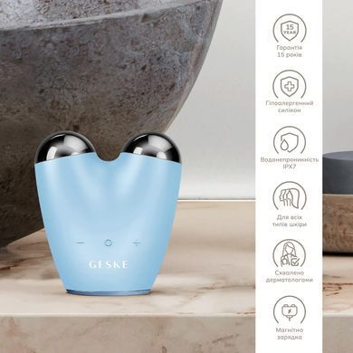Мікрострумовий підтягувач шкіри обличчя GESKE MicroCurrent Face-Lifter 6в1 aquamarine