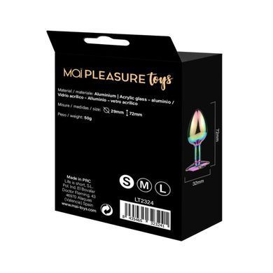 Металлическая анальная пробка MAI Attraction Toys №72 Rainbow