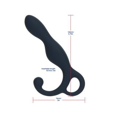 Массажер простаты Lux Active LX1 Anal Trainer 5.75&Prime;, Dark Blue, вибропуля в комплекте