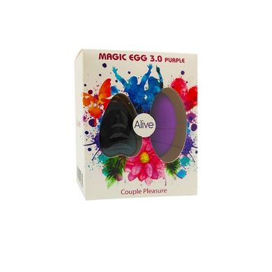 Виброяйцо Alive Magic Egg 3.0 Purple с пультом ДУ, на батарейках