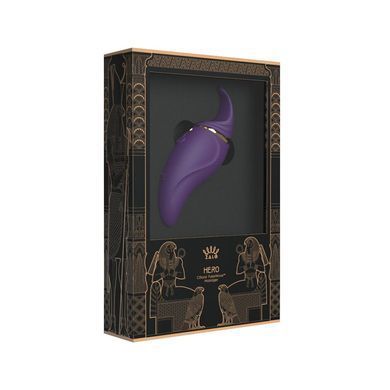 Вібратор 2в1 з язичком Zalo &mdash; Hero Twilight Purple, кристал Swarovski