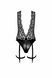 Боди Noir Handmade F297 Libido, M, черное, кружево, низ под латекс, открытый доступ, гартеры