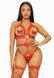 Портупея-тедди из ремней Leg Avenue Studded O-ring harness teddy L Red, экокожа