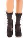 Носочки ажурные Leg Avenue Mini Bow Lace Anklet, черные, с рюшами, декор &mdash; бантики