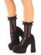 Носочки ажурные Leg Avenue Mini Bow Lace Anklet, черные, с рюшами, декор &mdash; бантики