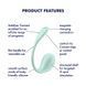 Смарт-виброяйцо Satisfyer Smooth Petal Connect App Mint