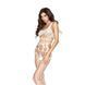 Бодістокінг Passion BS032 white, комбінезон, топ і велика сітка