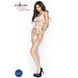 Бодістокінг Passion BS032 white, комбінезон, топ і велика сітка