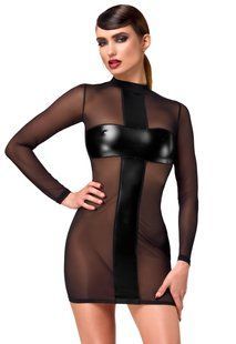 Платье Noir Handmade F369 Crossfire Mesh & Wetlook Mini dress S