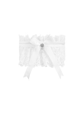 Ажурна підв&rsquo;язка Obsessive Amor Blanco garter, white