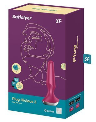 Анальная смарт-вибропробка Satisfyer Plug-ilicious 2 Berry