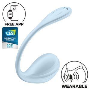 Смарт-виброяйцо Satisfyer Smooth Petal Connect App Light Blue