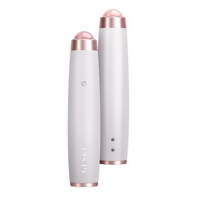 Ручка-масажер для обличчя з рожевим кварцом GESKE SmartAppGuided Sonic Rose Quartz LED Depuffing Pen 8in1 starlight