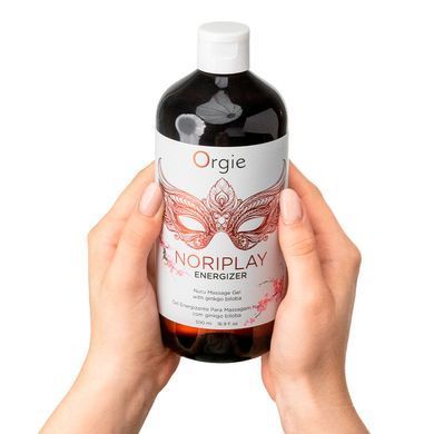 Гель для NURU-массажа Orgie &ndash; Noriplay Energizer (500 мл), экстракт гинкго билоба, защитная простыня
