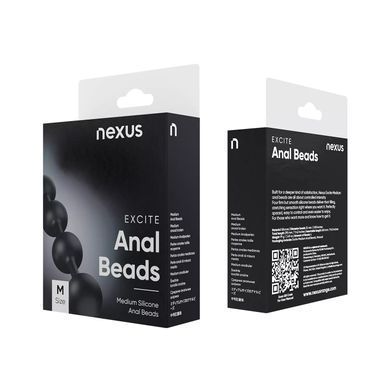 Анальные шарики Nexus Excite Medium Anal Beads, силикон, макс. диаметр 2,5см