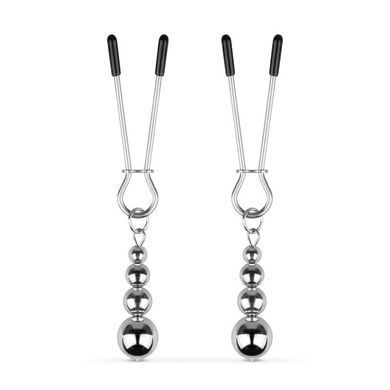 Зажимы для сосков Bedroom Fantasies: Nipple Clamps with Beaded Chain - Silver