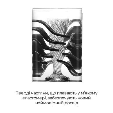 Мастурбатор Tenga Crysta Leaf, унікальний рельєф, стимулювальні пелюстки, прозорий матеріал