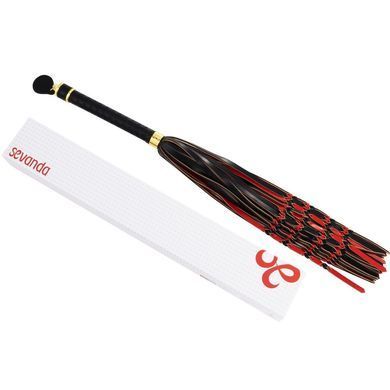 Флоггер LOCKINK SEVANDA Red &&nbsp;Black&nbsp;Braided&nbsp;Tail&nbsp;Flogger