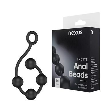Анальные шарики Nexus Excite Medium Anal Beads, силикон, макс. диаметр 2,5см
