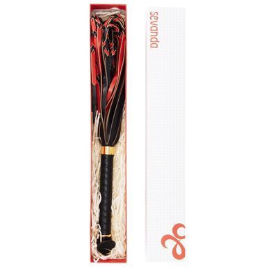 Флоггер LOCKINK SEVANDA Red &&nbsp;Black&nbsp;Braided&nbsp;Tail&nbsp;Flogger