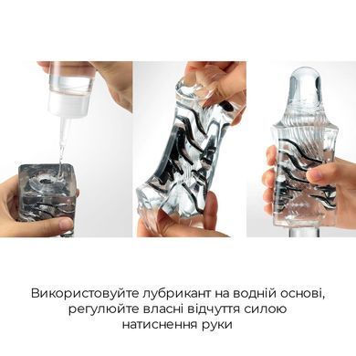 Мастурбатор Tenga Crysta Leaf, унікальний рельєф, стимулювальні пелюстки, прозорий матеріал