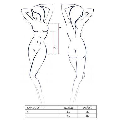 (SALE) Боди монокини с глубоким декольте ZOJA BODY black 4XL/5XL - Passion