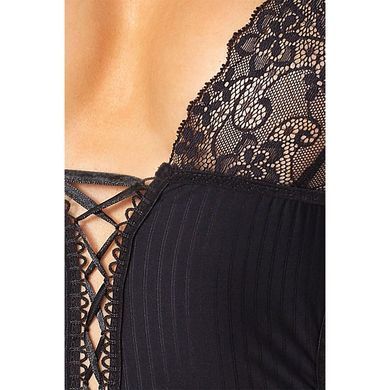 (SALE) Боди монокини с глубоким декольте ZOJA BODY black 4XL/5XL - Passion