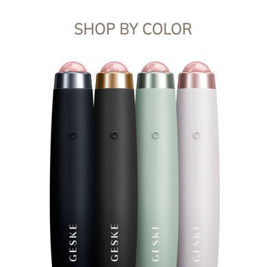 Ручка-масажер для обличчя з рожевим кварцом GESKE SmartAppGuided Sonic Rose Quartz LED Depuffing Pen 8in1 starlight