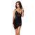 Сорочка приталенная Passion Exclusive TONYA CHEMISE S/M, black, трусики