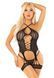 Комплект Leg Avenue Heart Net Cami Garter and String One Size, Black