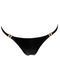 Трусики с мокрым эффектом Noir Handmade P008 Powerwetlook panty with gold clasp, S, на застежках
