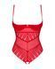 Боди с доступом Obsessive Ingridia crotchless teddy M/L, красное, открытая грудь