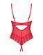 Боди с доступом Obsessive Ingridia crotchless teddy M/L, красное, открытая грудь