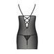 Сорочка с вырезами на груди, стринги Passion LOVELIA CHEMISE L/XL, black