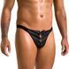 Чоловічі сліпи на шнурівці Passion 044 SLIP BEN XXL/XXXL Black, екошкіра, люверси