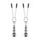 Зажимы для сосков Bedroom Fantasies: Nipple Clamps with Beaded Chain - Silver