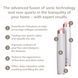 Ручка-масажер для обличчя з рожевим кварцом GESKE SmartAppGuided Sonic Rose Quartz LED Depuffing Pen 8in1 starlight