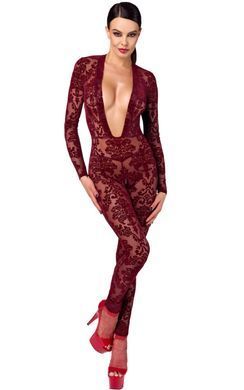 Бодістокінг Noir Handmade F382 Kink Royal Catsuit L